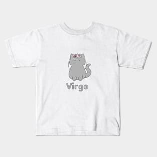 Virgo Cat Zodiac Sign with Text Kids T-Shirt